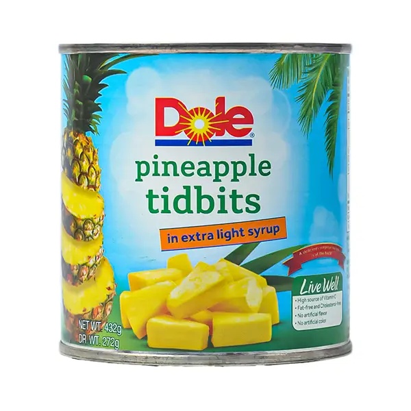 Pineapple Tidbits Dole 432g