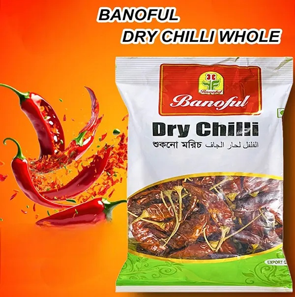 Hot Whole Dry Chilli Banoful 100g