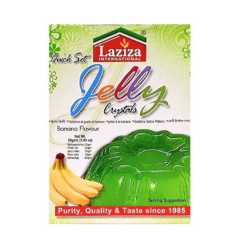 Jelly Crystals Banana Flavour Laziza 85g