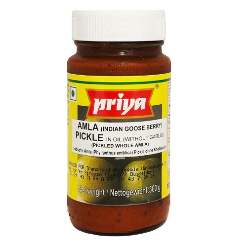 Amla / Gooseberry Pickle without Garlic Priya 300g