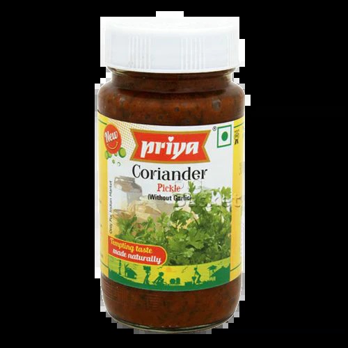 Coriander Pickle Without Garlic Priya 300g