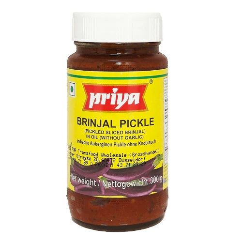 Brinjal Pickle Without Garlic Priya 300g