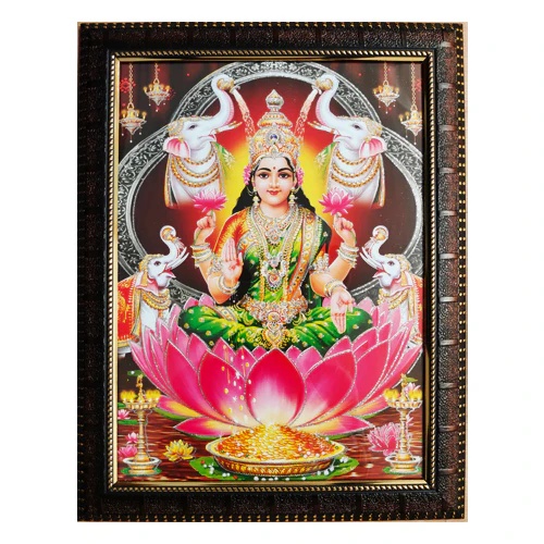 Shubh Labh Laxmi Framed Photo (12x 18 Inches)