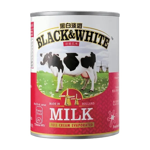 Full Cream Evaporated Milk Black & White 410g